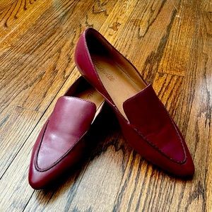 Burgundy leather loafer